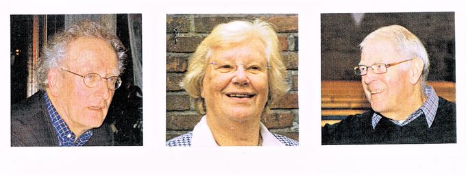Naar aanleiding van het afscheid van Colenso.
Van links naar rechts: Jan Hulst, Berna Kousemaker Martin Slagt